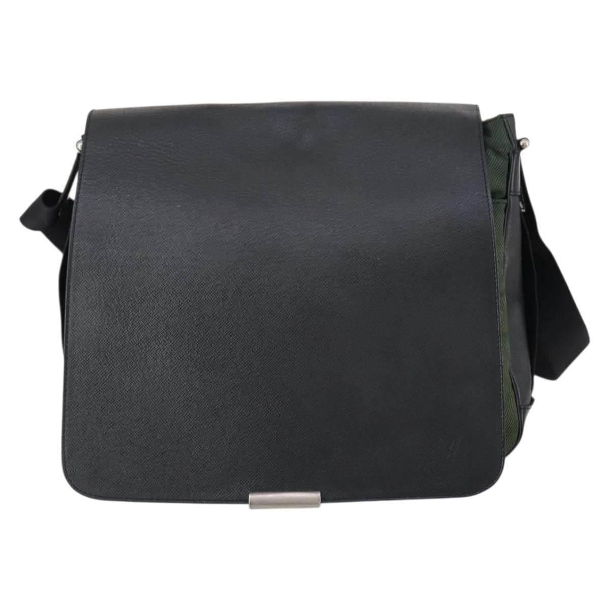 LOUIS VUITTON Taiga Victor Shoulder Bag Ardoise M30142 LV Auth ep11578