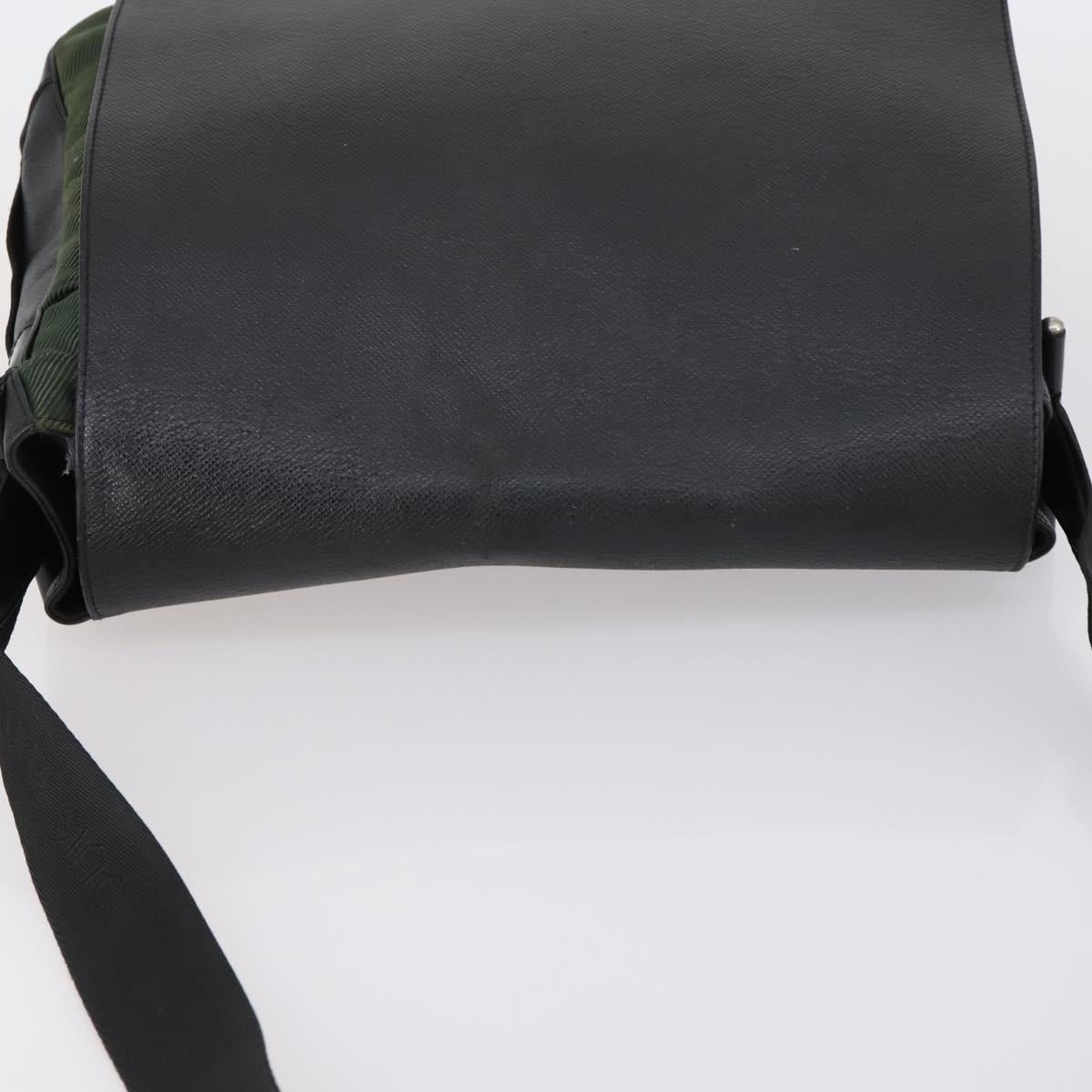 LOUIS VUITTON Taiga Victor Shoulder Bag Ardoise M30142 LV Auth ep11578