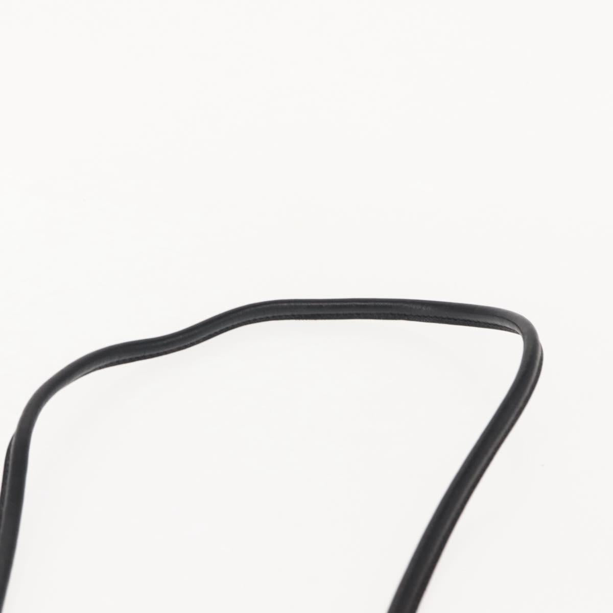 GUCCI Micro GG Canvas Shoulder Bag Suede Black Gold Auth ep11584