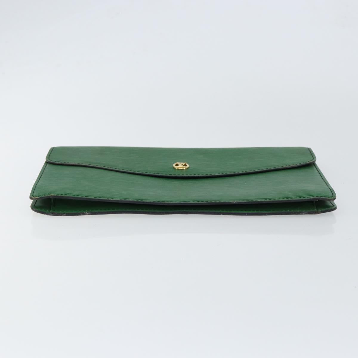 LOUIS VUITTON Epi Montaigne 27 Clutch Bag Green M52654 LV Auth ep11589