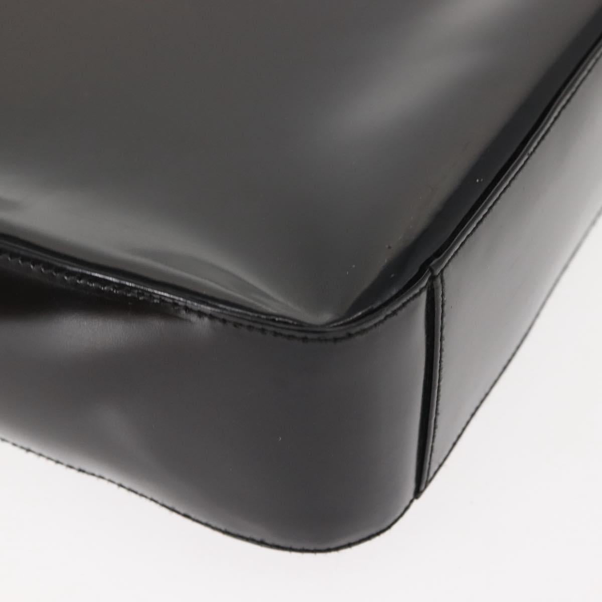 GUCCI Soho Shoulder Bag Enamel Black Auth ep11593