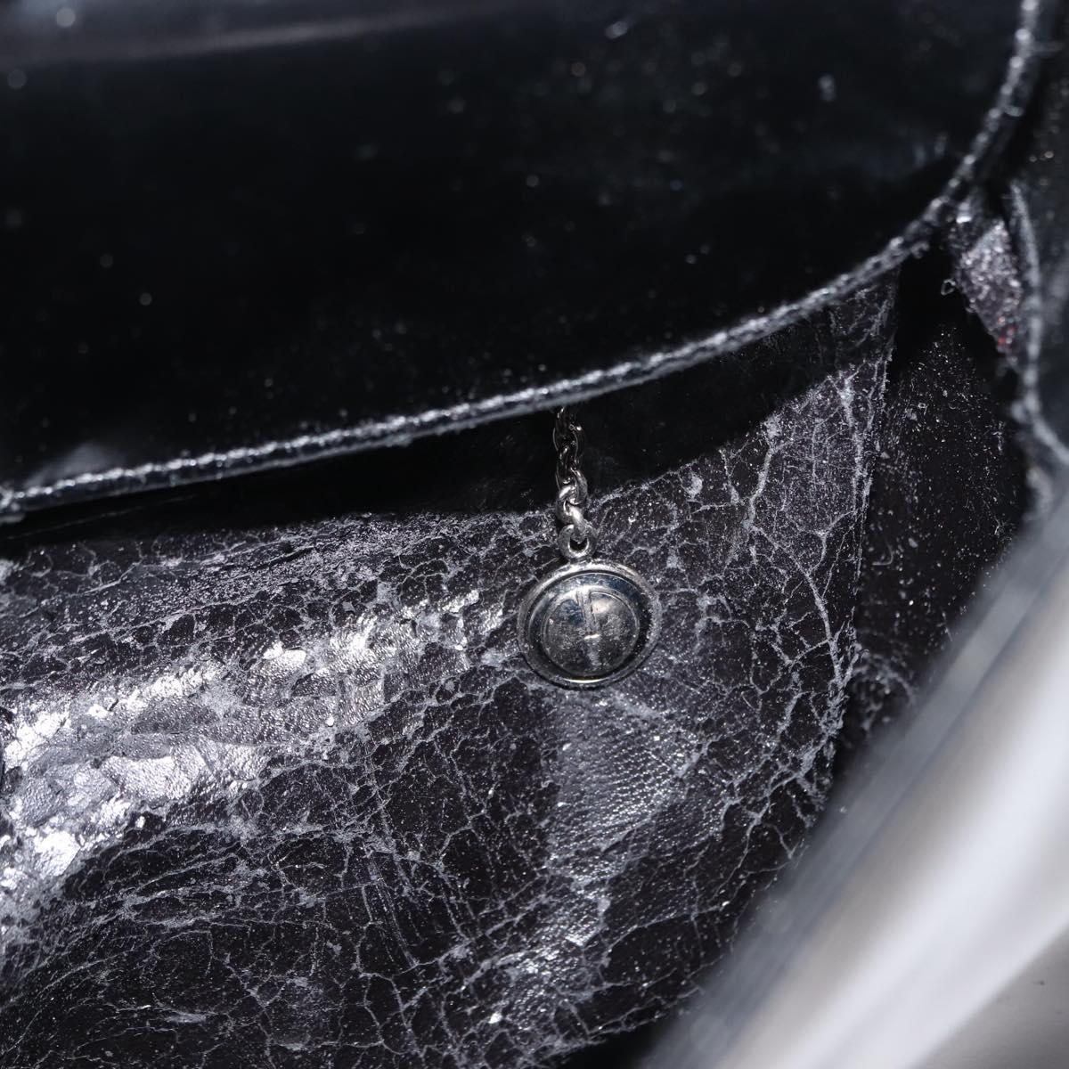 GUCCI Soho Shoulder Bag Enamel Black Auth ep11593