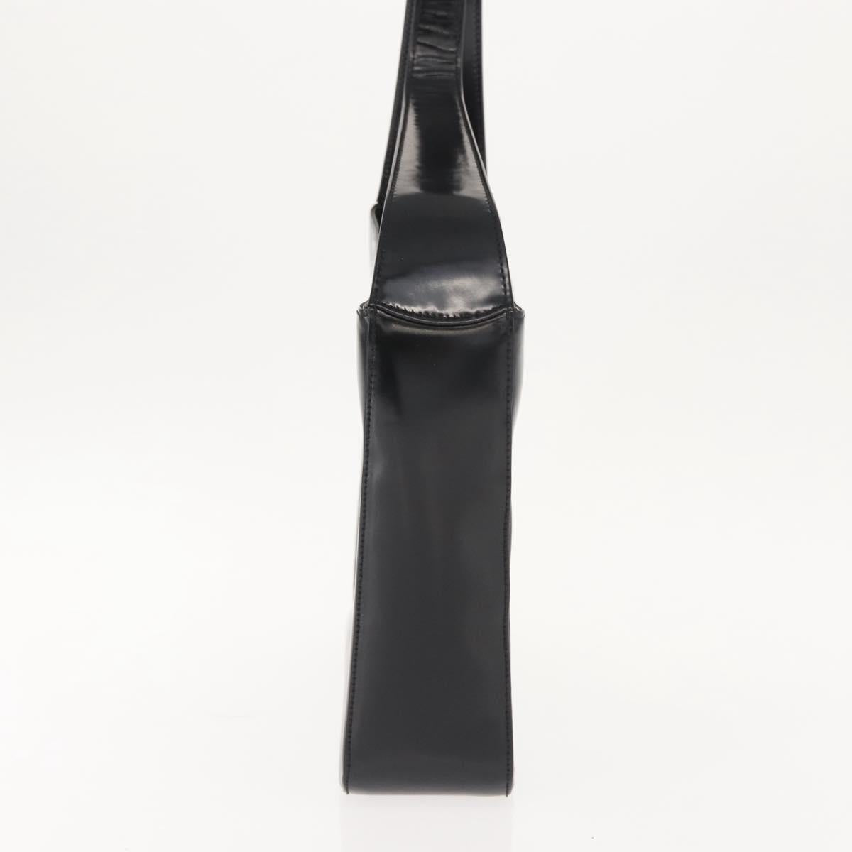 GUCCI Soho Shoulder Bag Enamel Black Auth ep11593