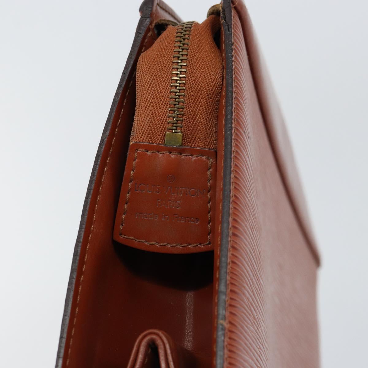 LOUIS VUITTON Epi Trousse Crete Pouch Brown M48403 LV Auth ep11597