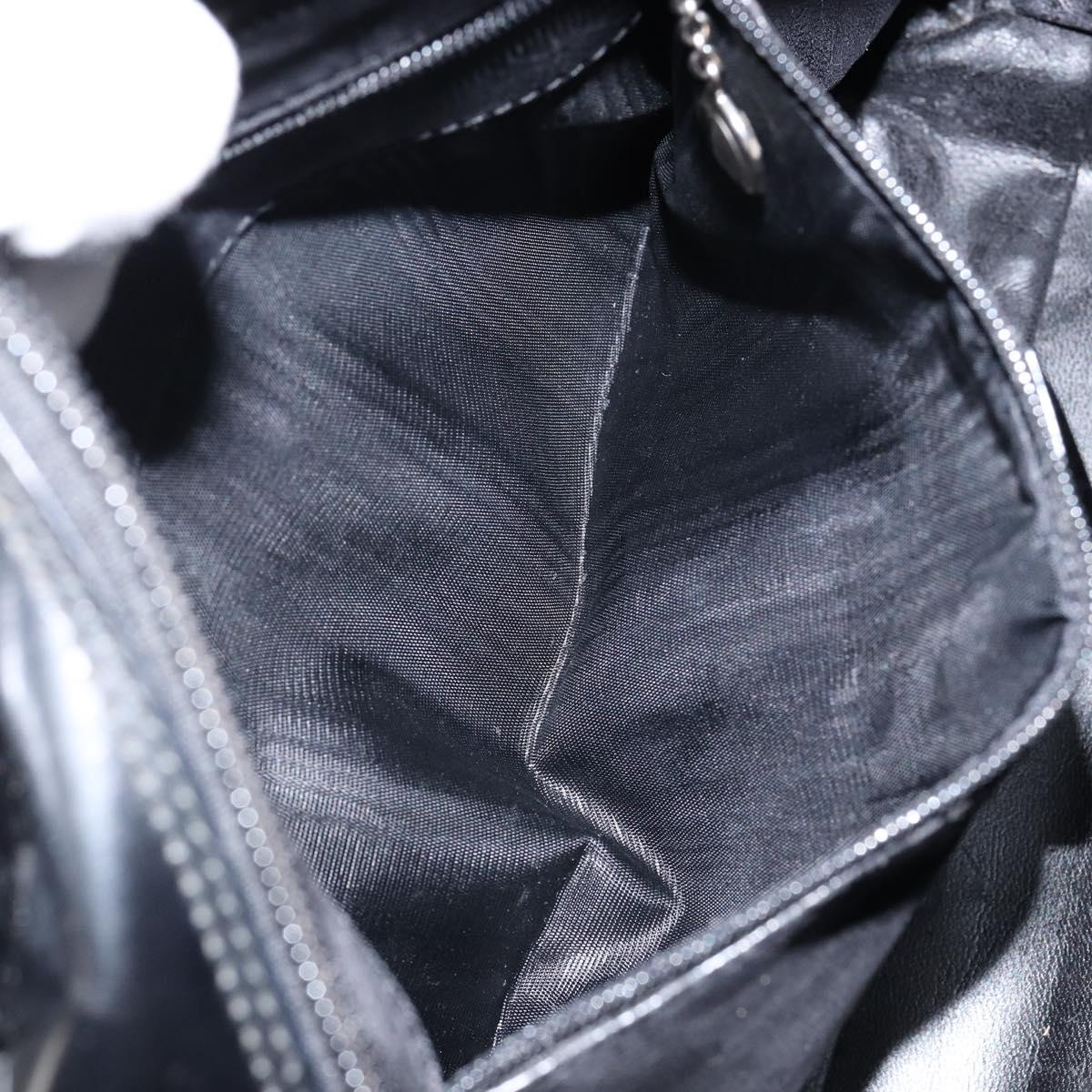 GUCCI Soho Hand Bag Enamel Black Silver 000 2058 0505 5 Auth ep11607