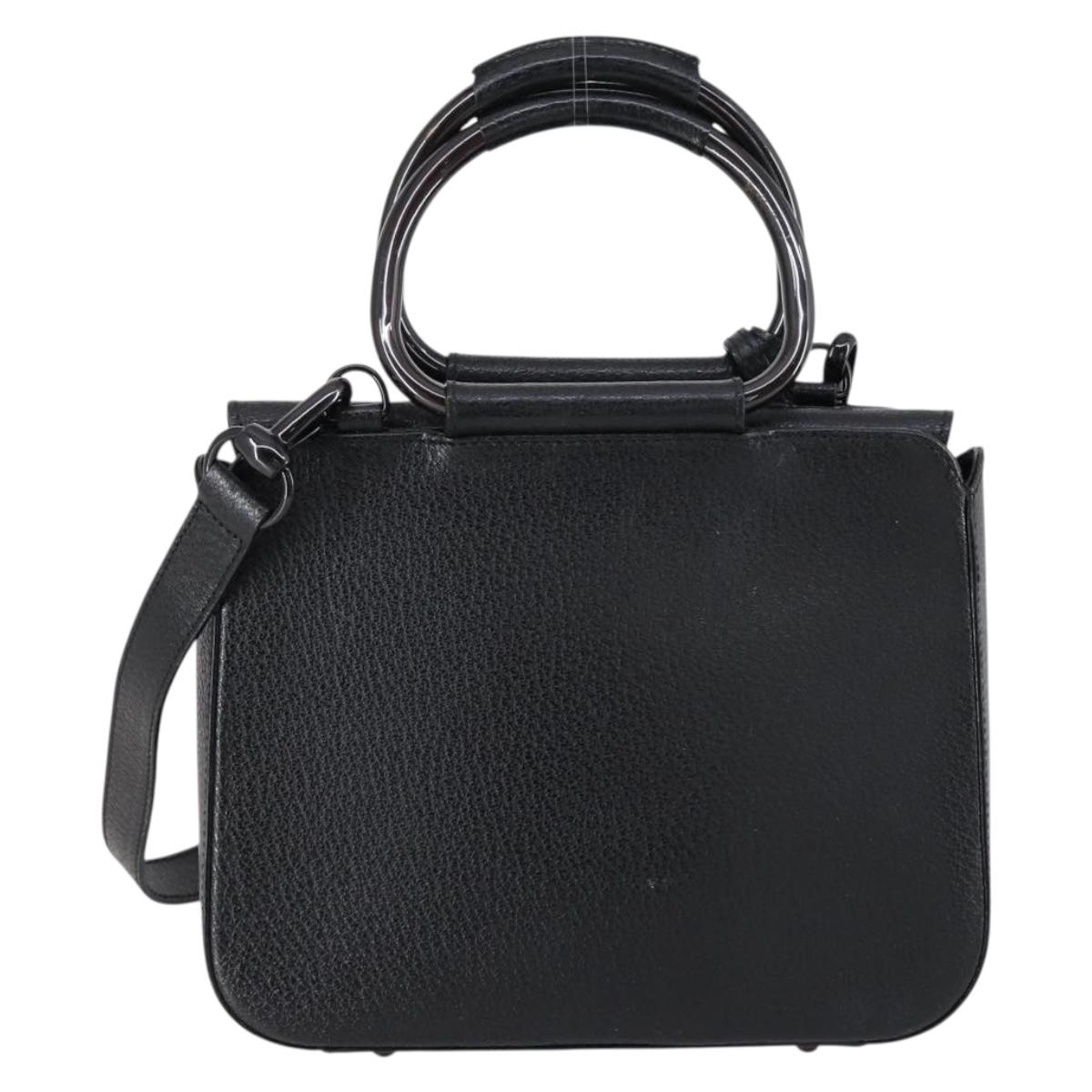 GUCCI Hand Bag Leather 2way Black 000 2058 0308 6 Auth ep11608