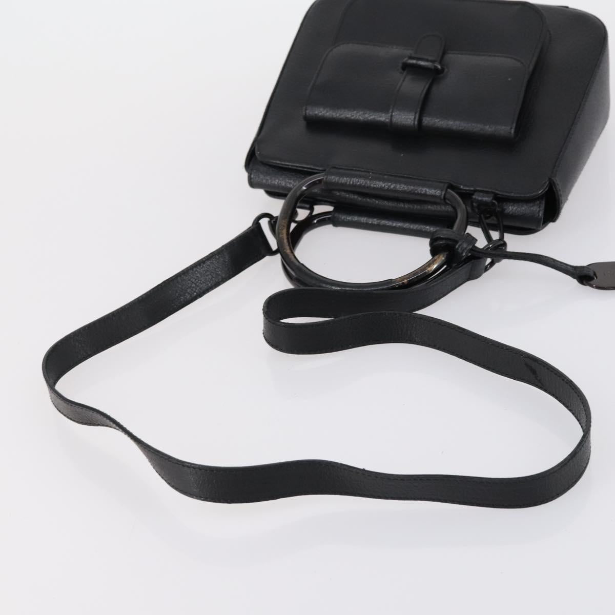 GUCCI Hand Bag Leather 2way Black 000 2058 0308 6 Auth ep11608