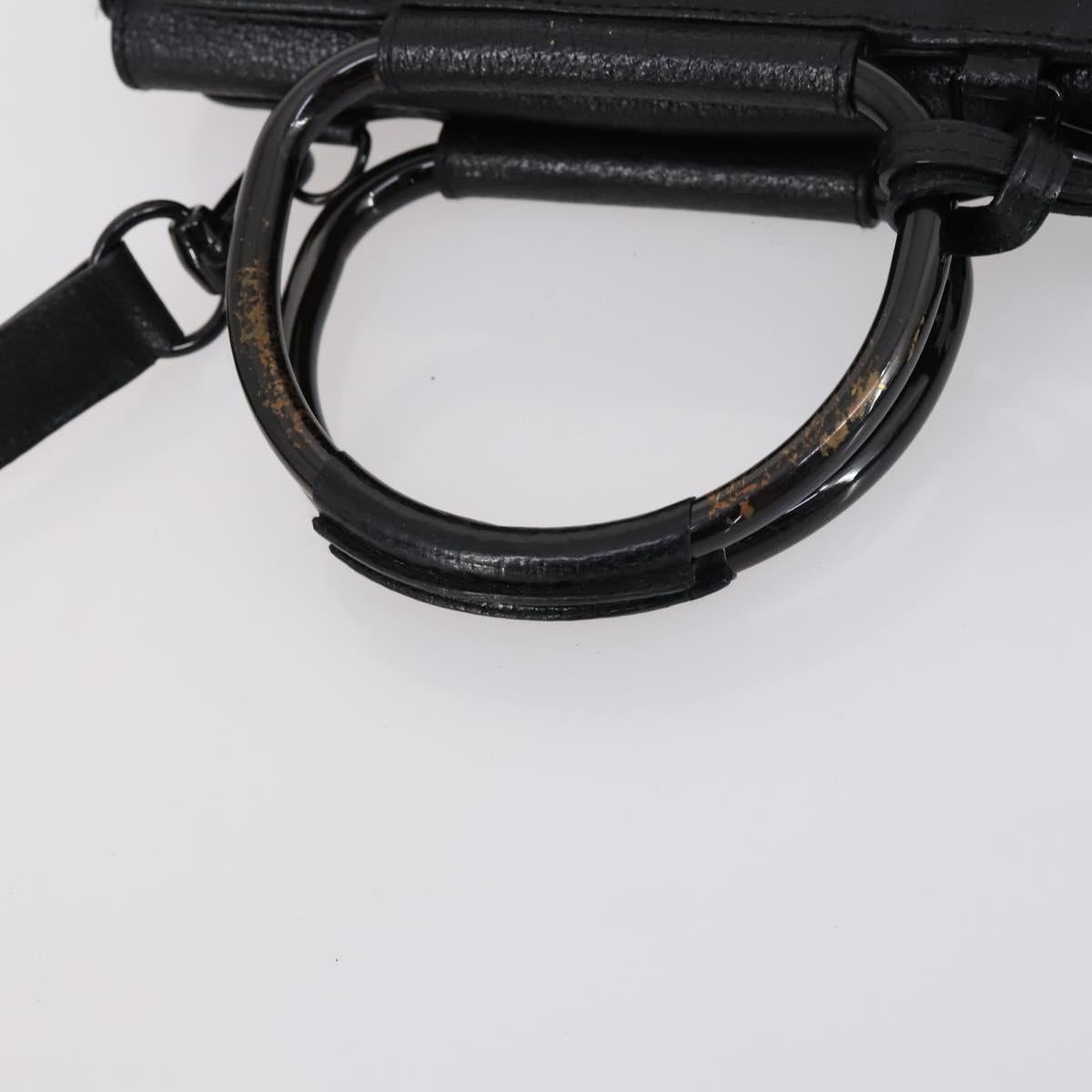 GUCCI Hand Bag Leather 2way Black 000 2058 0308 6 Auth ep11608