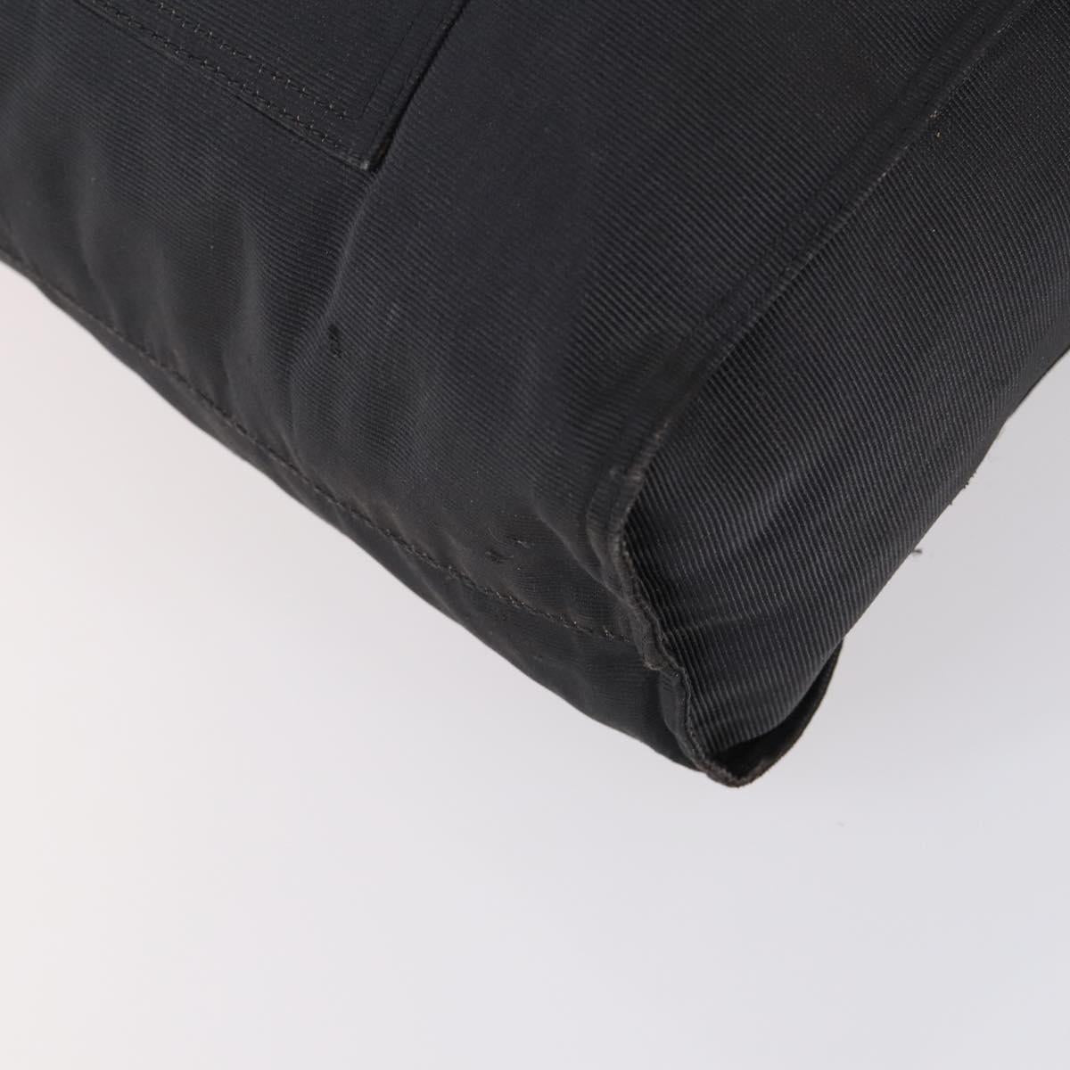 FENDI Tote Bag Nylon Black Silver Auth ep11611