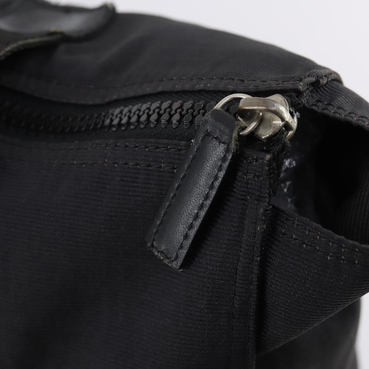 FENDI Tote Bag Nylon Black Silver Auth ep11611