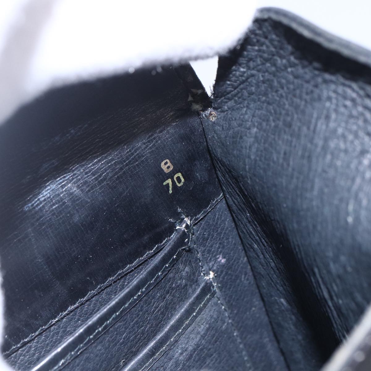 GUCCI Bamboo Hand Bag Leather Black Gold Auth ep11619