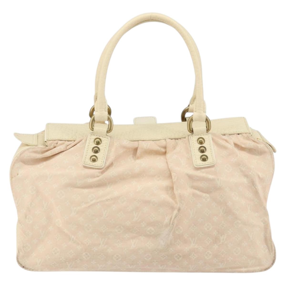 LOUIS VUITTON Monogram Mini Lin Trapeze GM Hand Bag Rose M40064 LV Auth ep11620