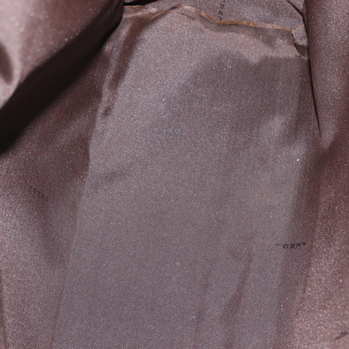 FENDI Zucca Canvas Mamma Baguette Tote Bag Black Brown Auth ep11622