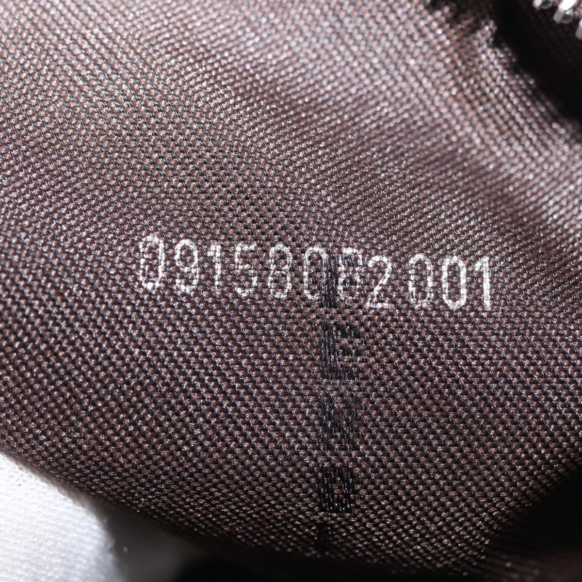 FENDI Zucca Canvas Mamma Baguette Tote Bag Black Brown Auth ep11622