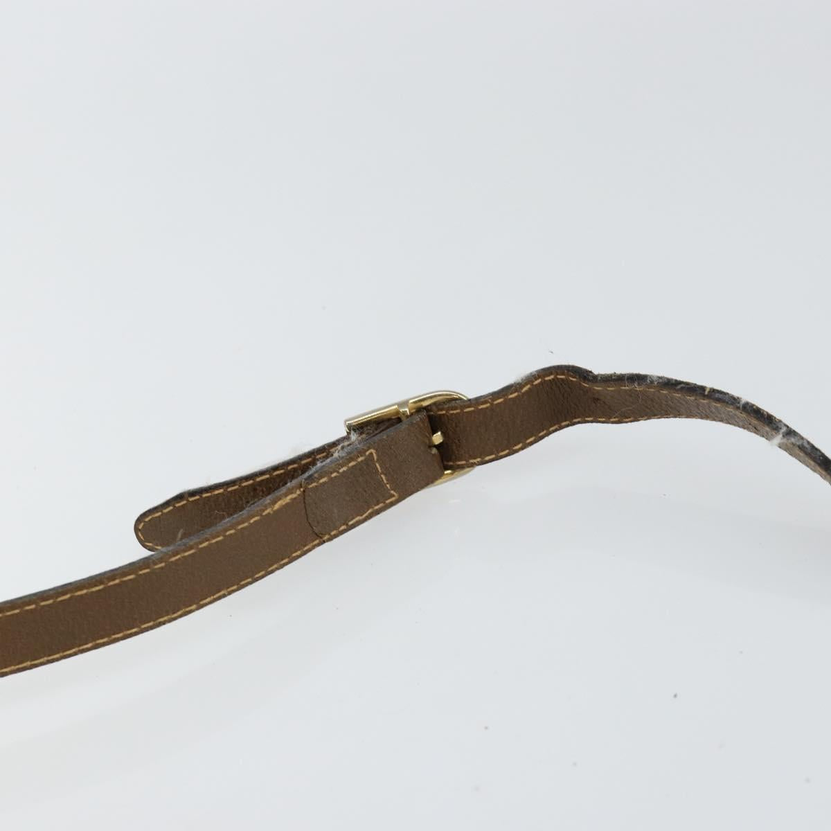 GUCCI GG Plus Supreme Shoulder Bag PVC Beige Gold Auth ep11624