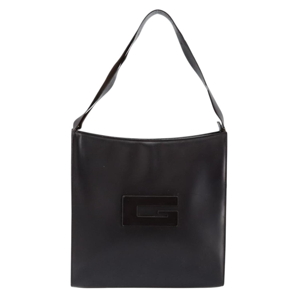 GUCCI Shoulder Bag Leather Brown Silver Auth ep11636