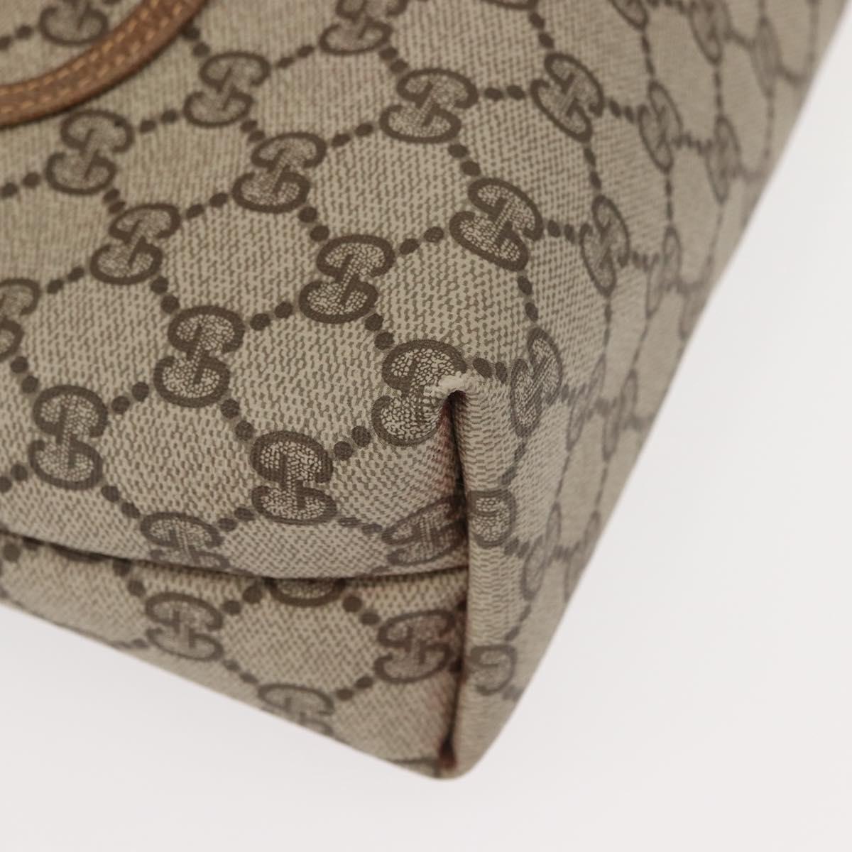 GUCCI GG Supreme Web Sherry Line Tote Bag PVC Beige Gold 378 02 003 Auth ep11646