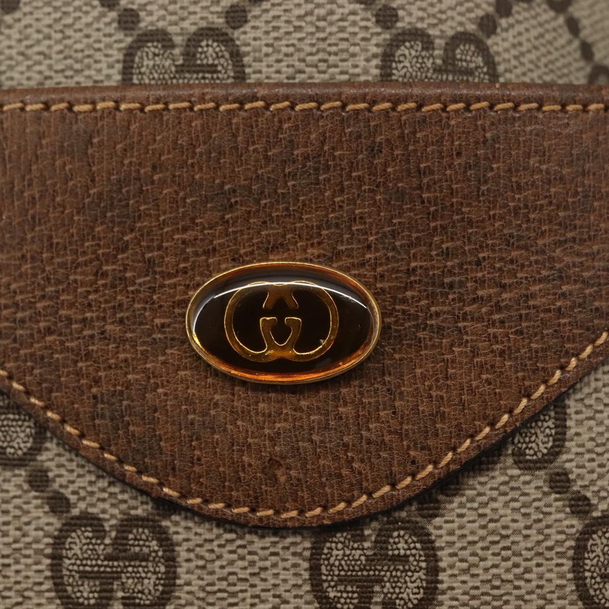 GUCCI GG Supreme Web Sherry Line Tote Bag PVC Beige Gold 378 02 003 Auth ep11646