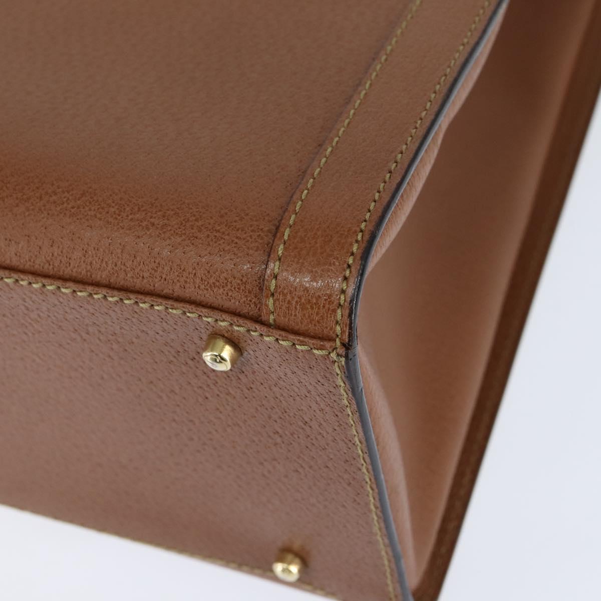 GUCCI Bamboo Hand Bag Leather Brown Gold 002 1186 0260 Auth ep11657