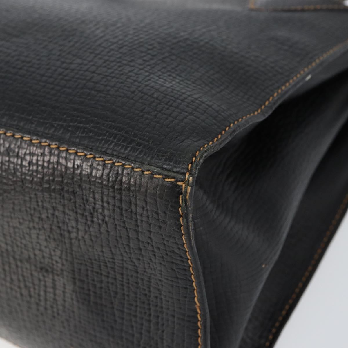 LOEWE Tote Bag Leather Black Gold Auth ep11694