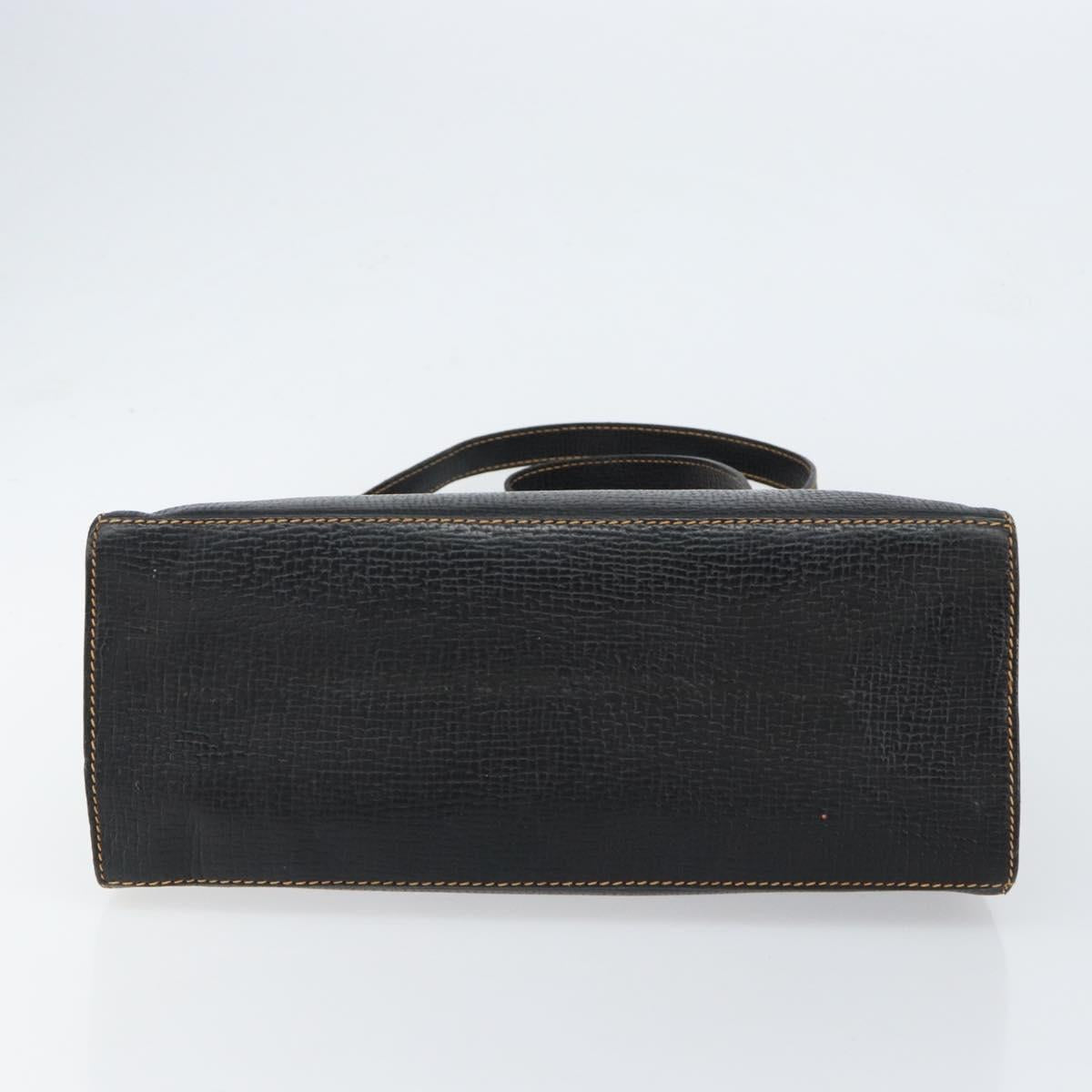 LOEWE Tote Bag Leather Black Gold Auth ep11694