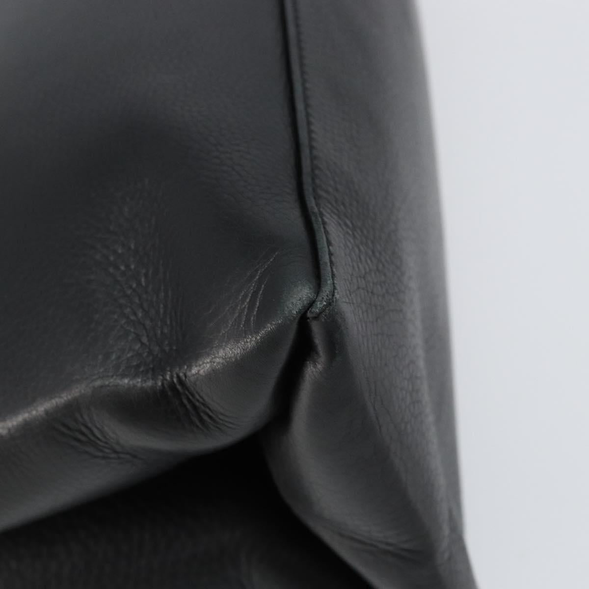 GUCCI Shoulder Bag Leather Black Gold 110177 Auth ep11697