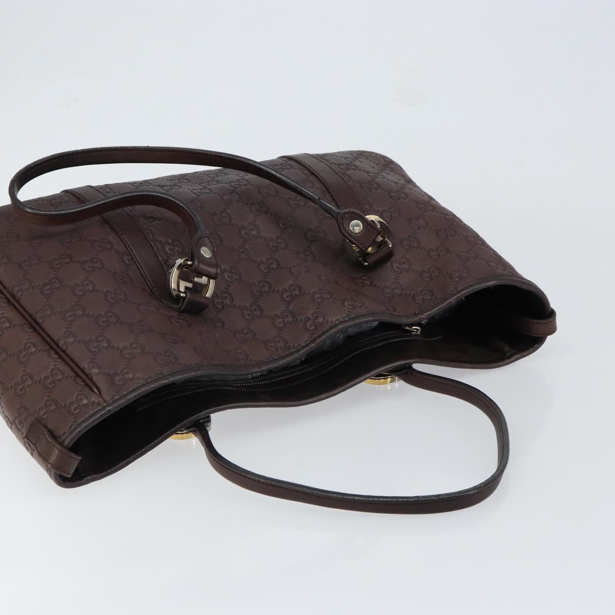 GUCCI GG Canvas Guccissima Miss GG Tote Bag Brown Gold 232957 Auth ep11705