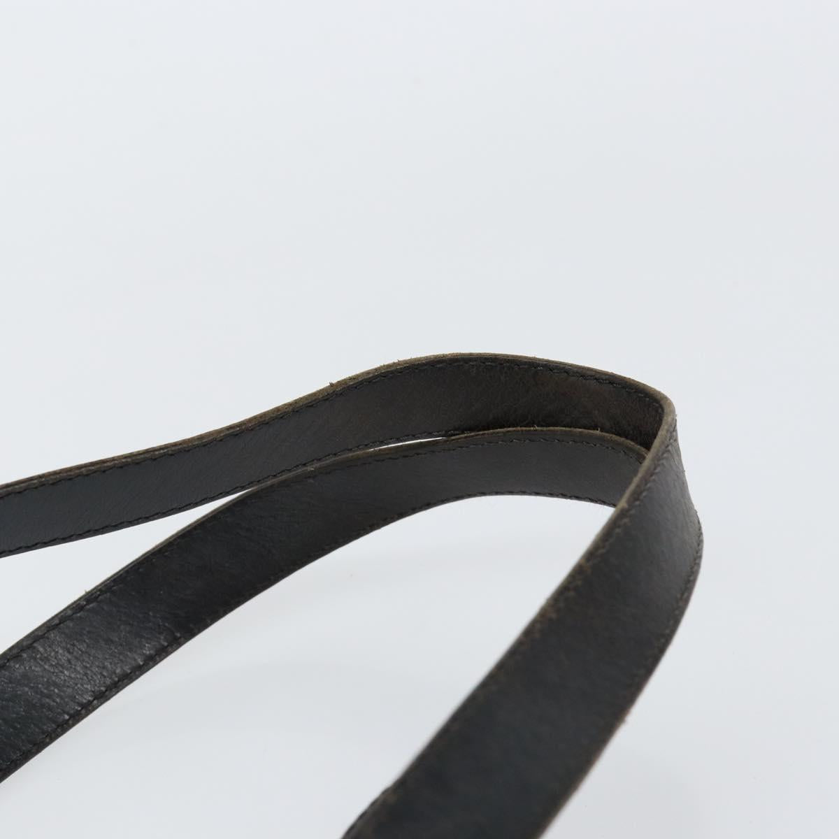 CELINE Macadam Canvas Tote Bag PVC Leather Black Gold Auth ep11721