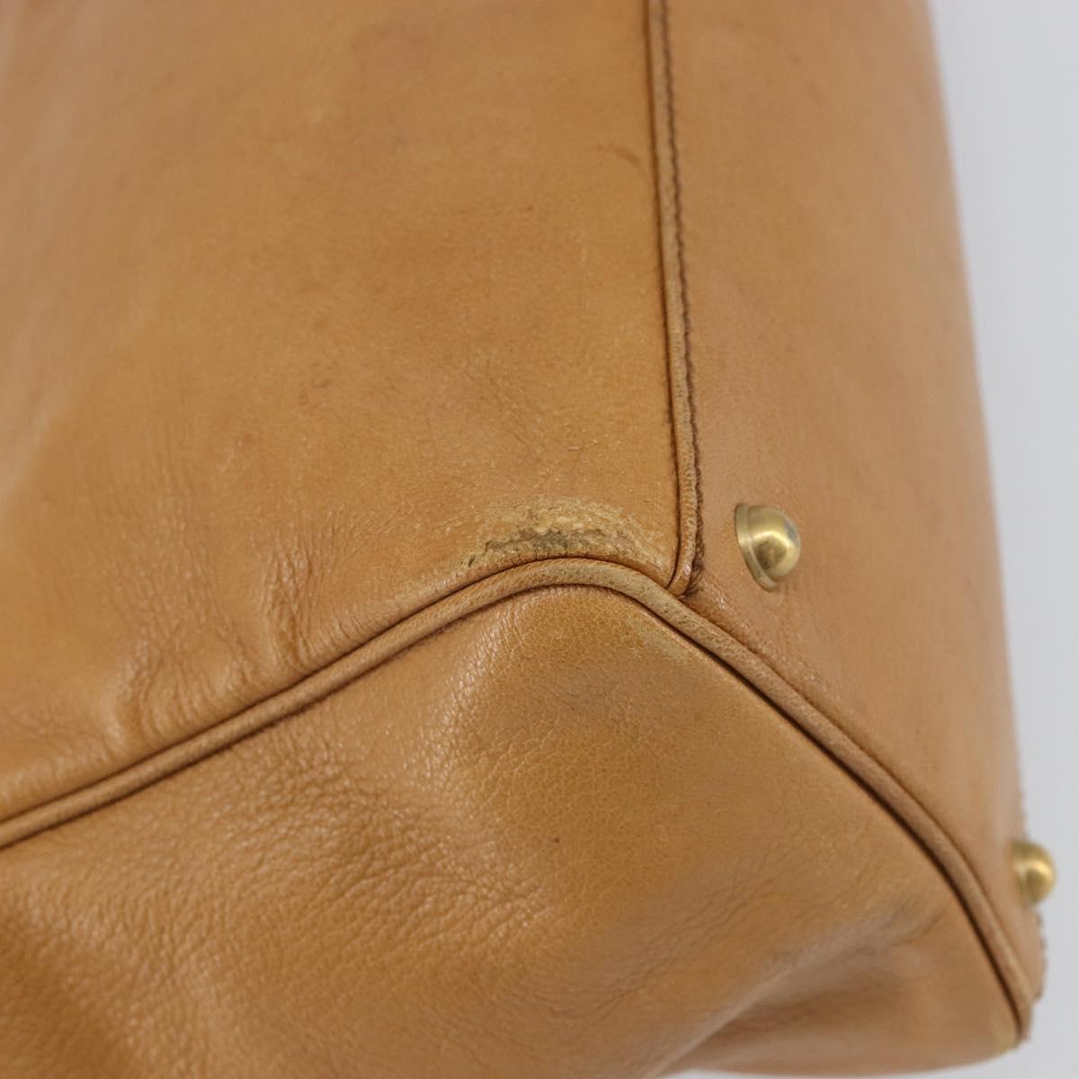 GUCCI Interlocking Hand Bag Leather Brown Gold 121551 Auth ep11723