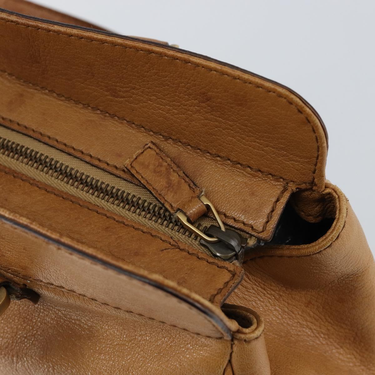 GUCCI Interlocking Hand Bag Leather Brown Gold 121551 Auth ep11723