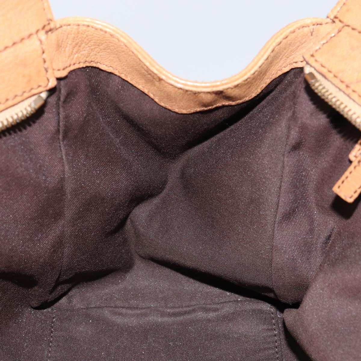 GUCCI Interlocking Hand Bag Leather Brown Gold 121551 Auth ep11723