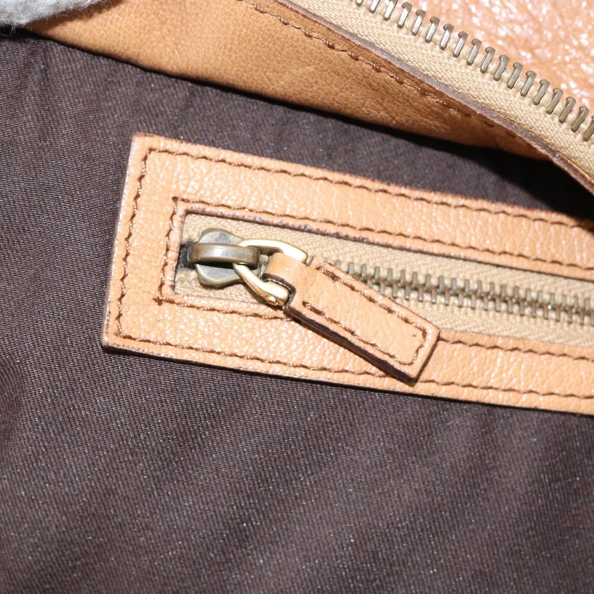 GUCCI Interlocking Hand Bag Leather Brown Gold 121551 Auth ep11723