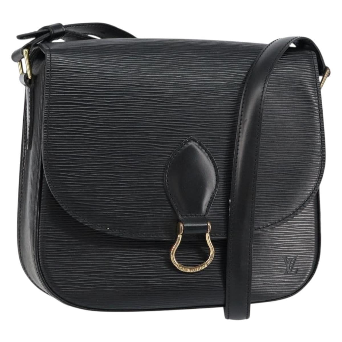 LOUIS VUITTON Epi Saint Cloud GM Shoulder Bag Black Noir M52192 LV Auth ep11725