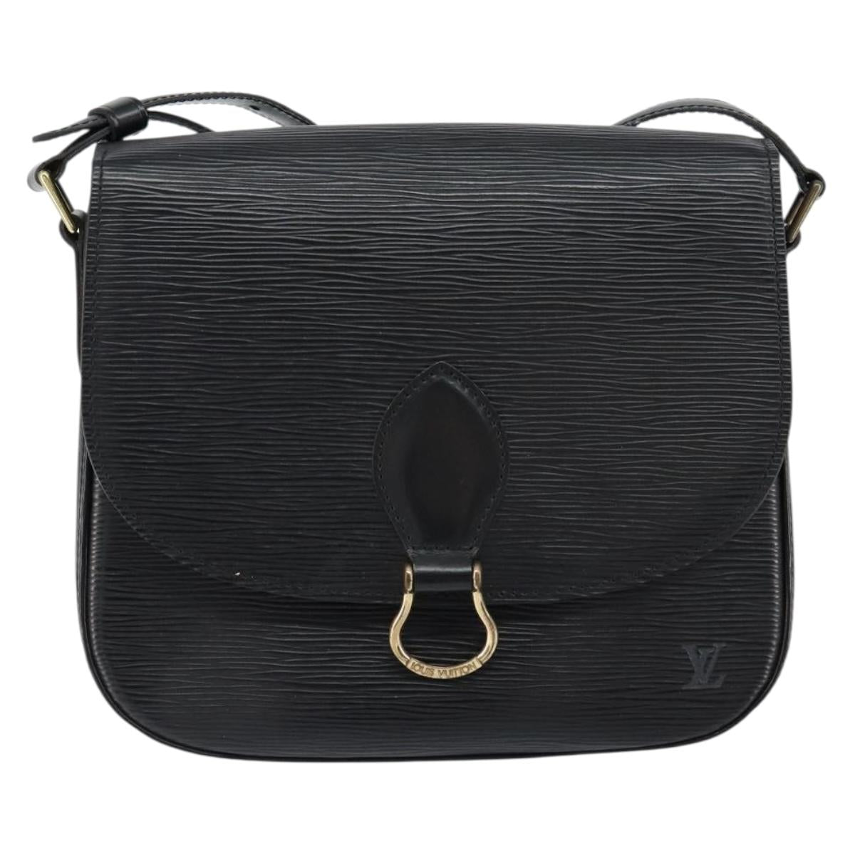 LOUIS VUITTON Epi Saint Cloud GM Shoulder Bag Black Noir M52192 LV Auth ep11725