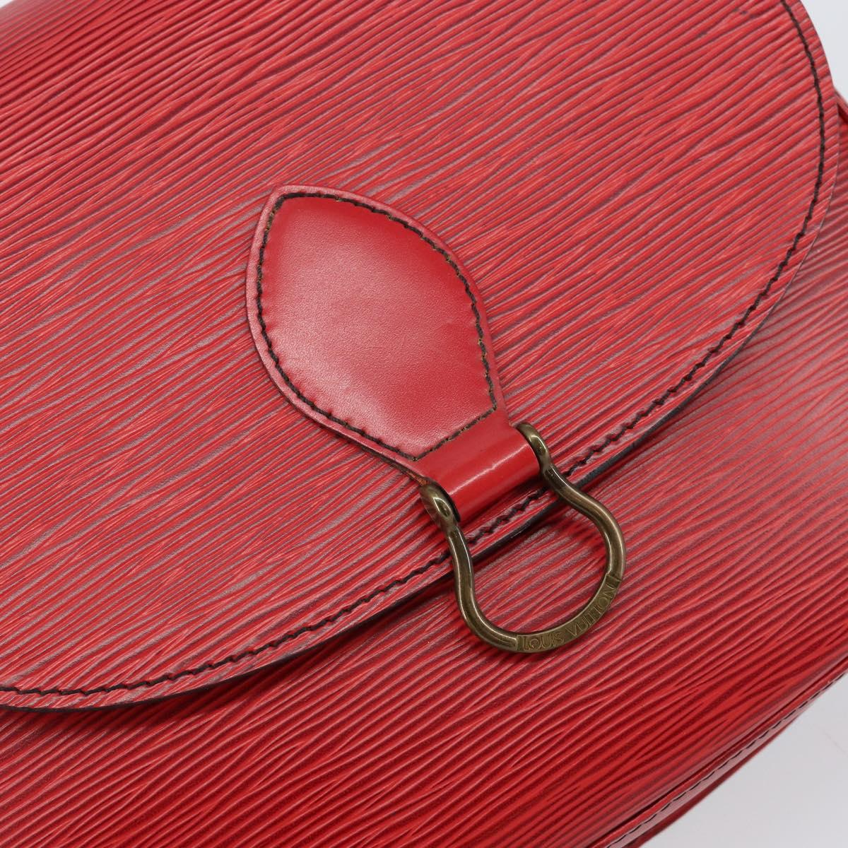 LOUIS VUITTON Epi Saint Cloud GM Shoulder Bag Red M52197 LV Auth ep11726
