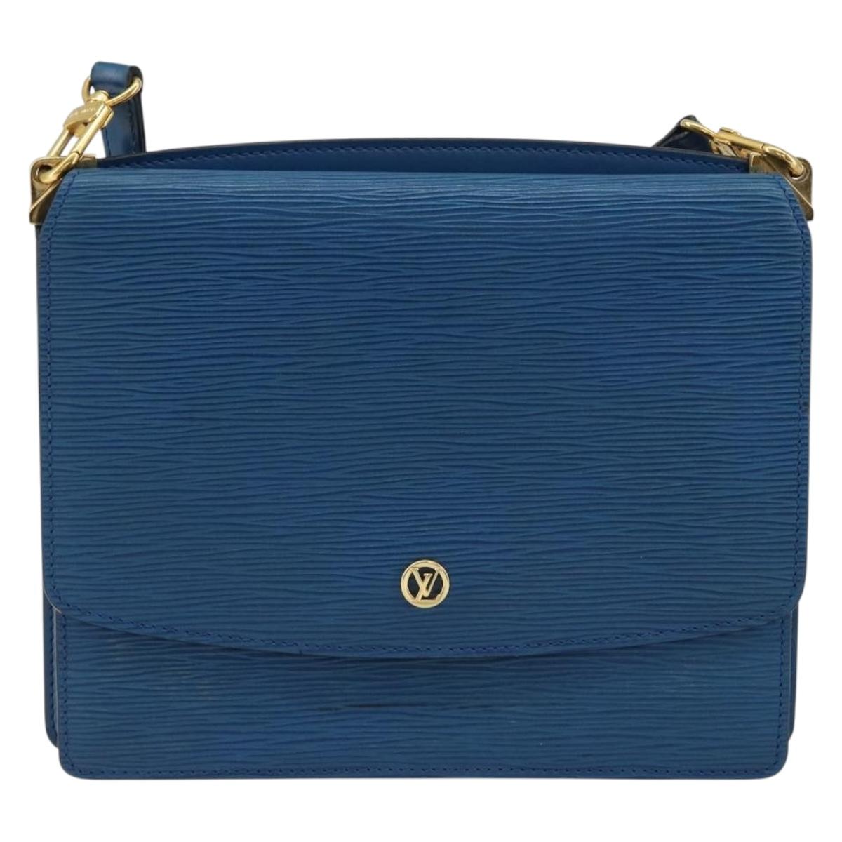 LOUIS VUITTON Epi Grenel Shoulder Bag Blue M52362 LV Auth ep11728