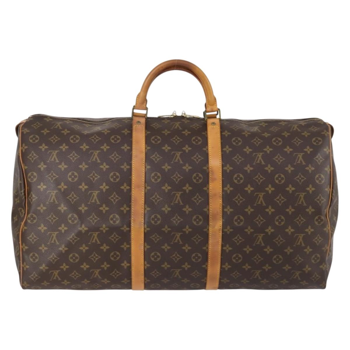 LOUIS VUITTON Monogram Keepall 60 Boston Bag M41422 LV Auth ep11729