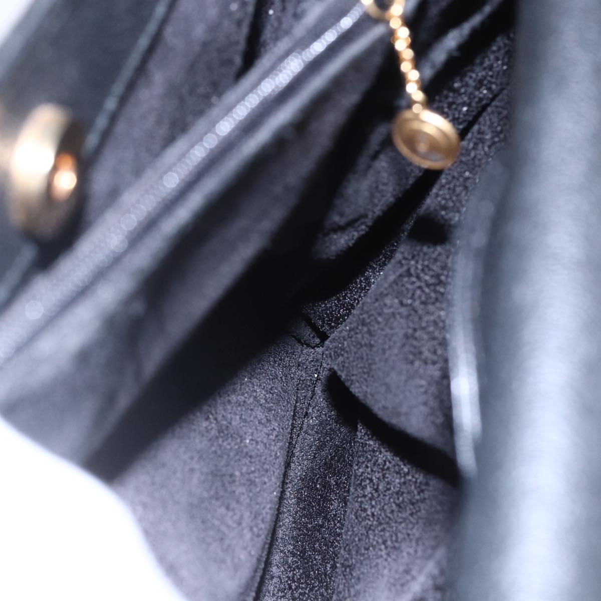 GUCCI Bamboo Hand Bag Suede Black Gold 002 2865 0260 Auth ep11733