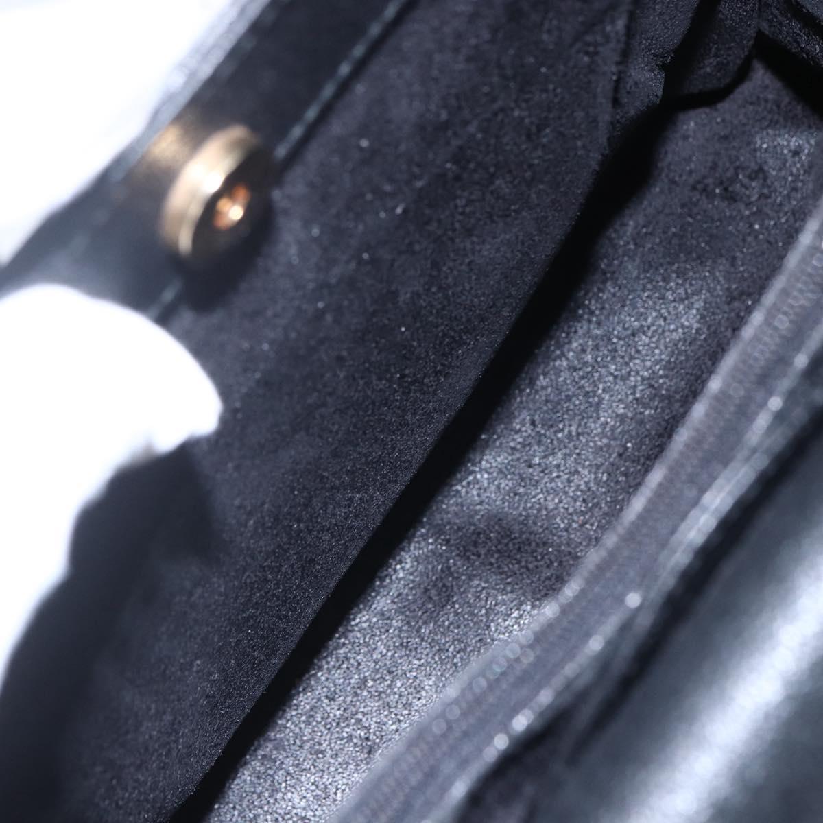 GUCCI Bamboo Hand Bag Suede Black Gold 002 2865 0260 Auth ep11733