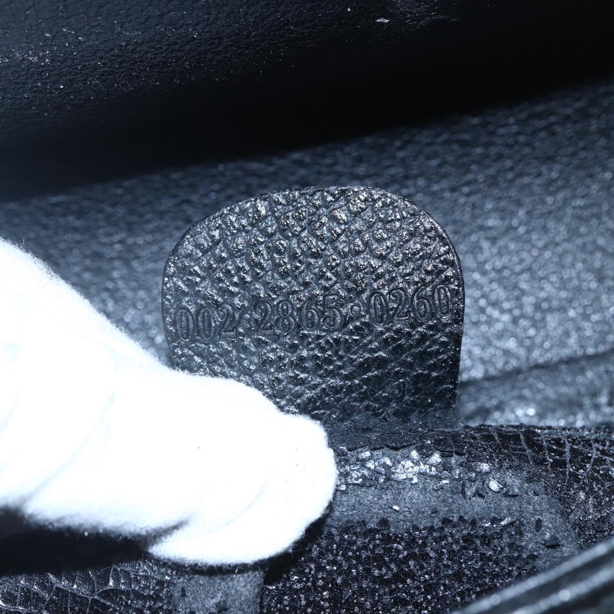 GUCCI Bamboo Hand Bag Suede Black Gold 002 2865 0260 Auth ep11733