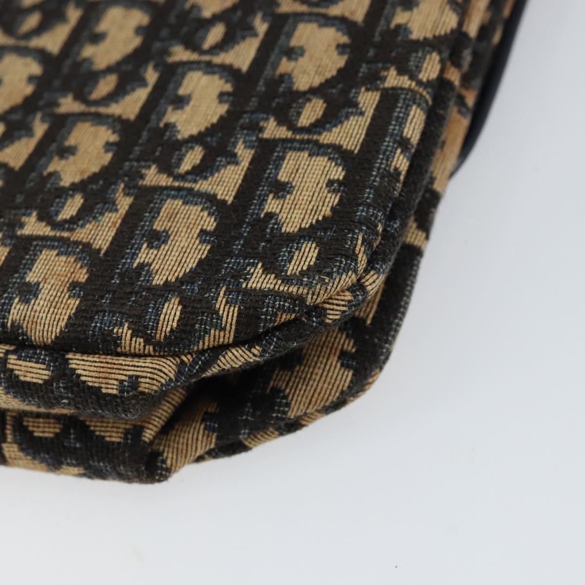 Christian Dior Trotter Canvas Shoulder Bag Navy Auth ep11736