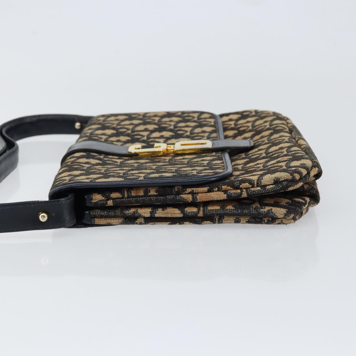 Christian Dior Trotter Canvas Shoulder Bag Navy Auth ep11736