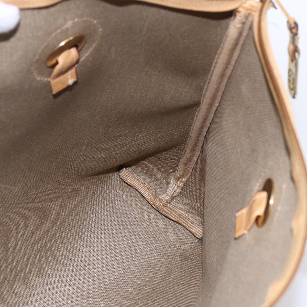 GUCCI Micro GG Supreme Hand Bag PVC Beige Gold 02 39 4947 Auth ep11737