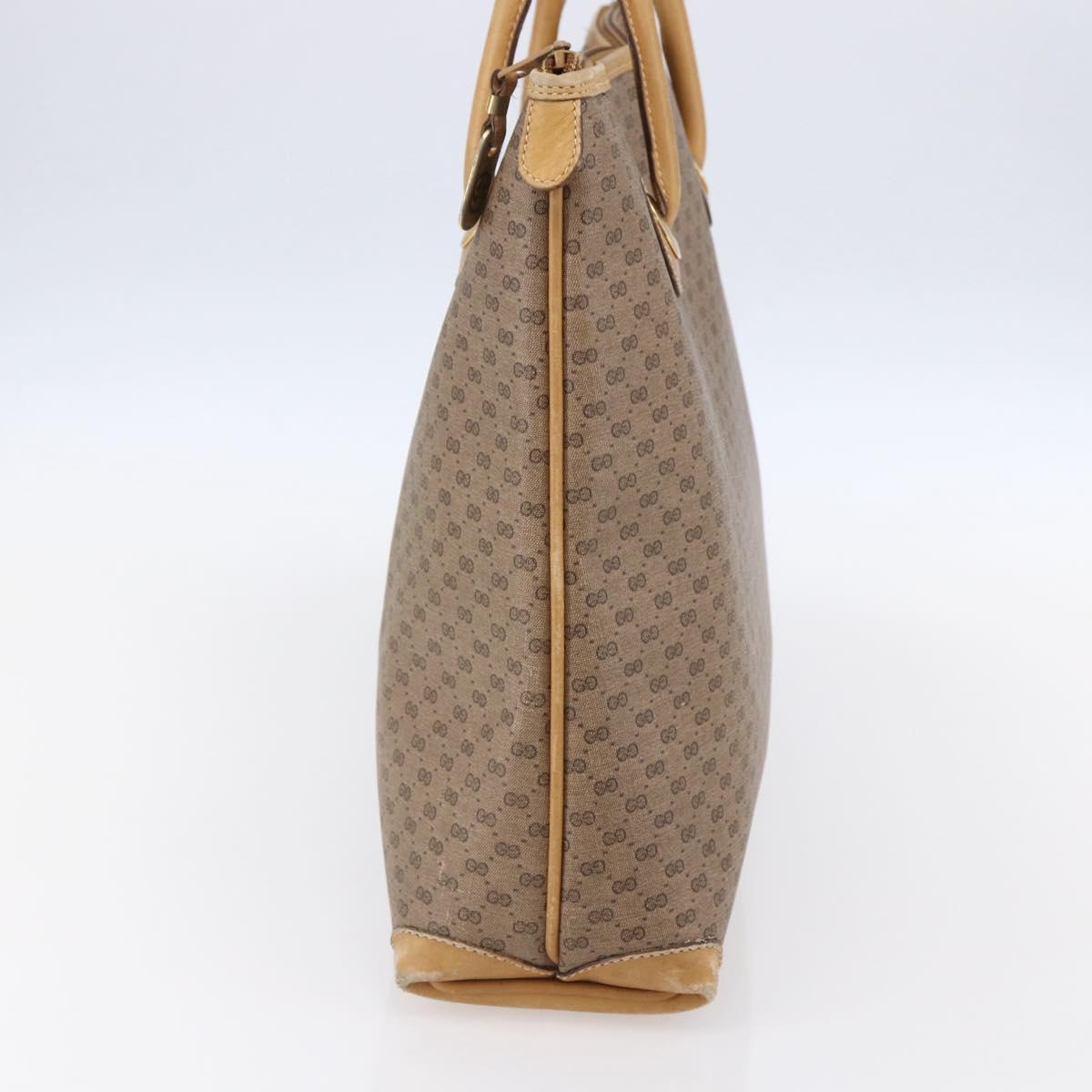 GUCCI Micro GG Supreme Hand Bag PVC Beige Gold 02 39 4947 Auth ep11737