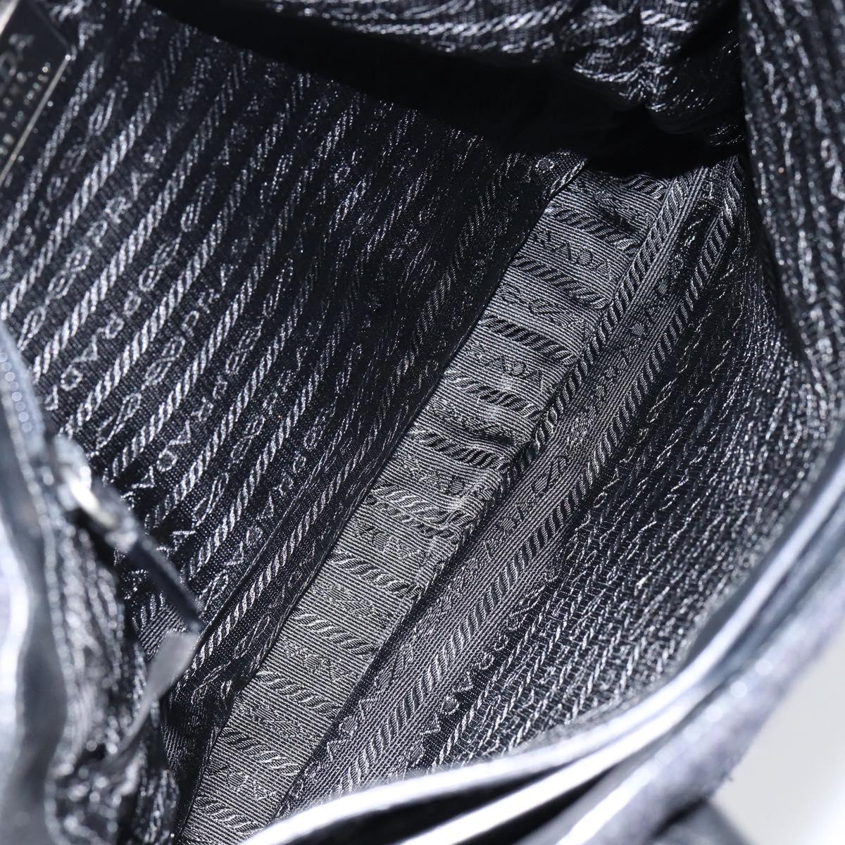 PRADA Tote Bag Wool Gray Auth ep11742