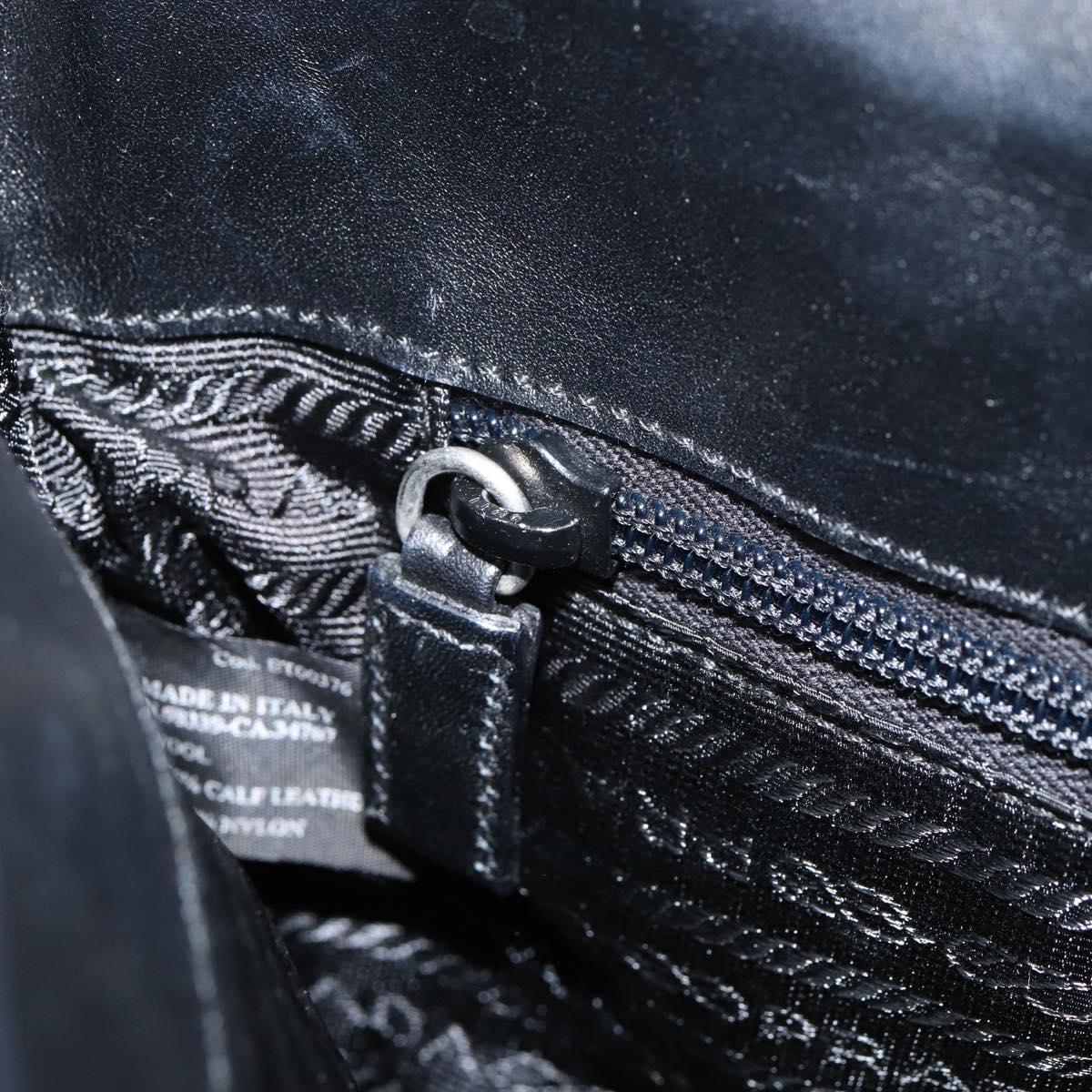 PRADA Tote Bag Wool Gray Auth ep11742