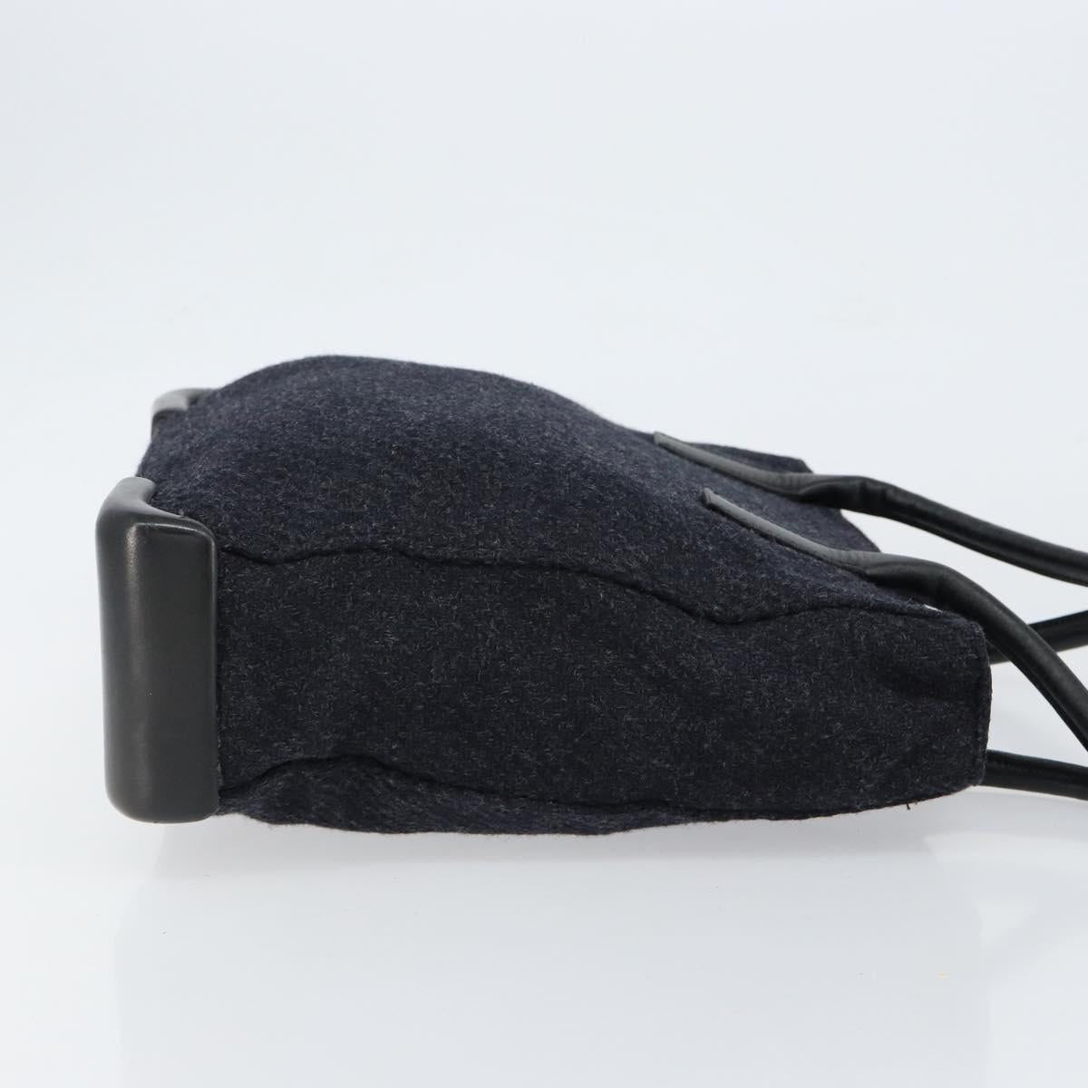 PRADA Tote Bag Wool Gray Auth ep11742