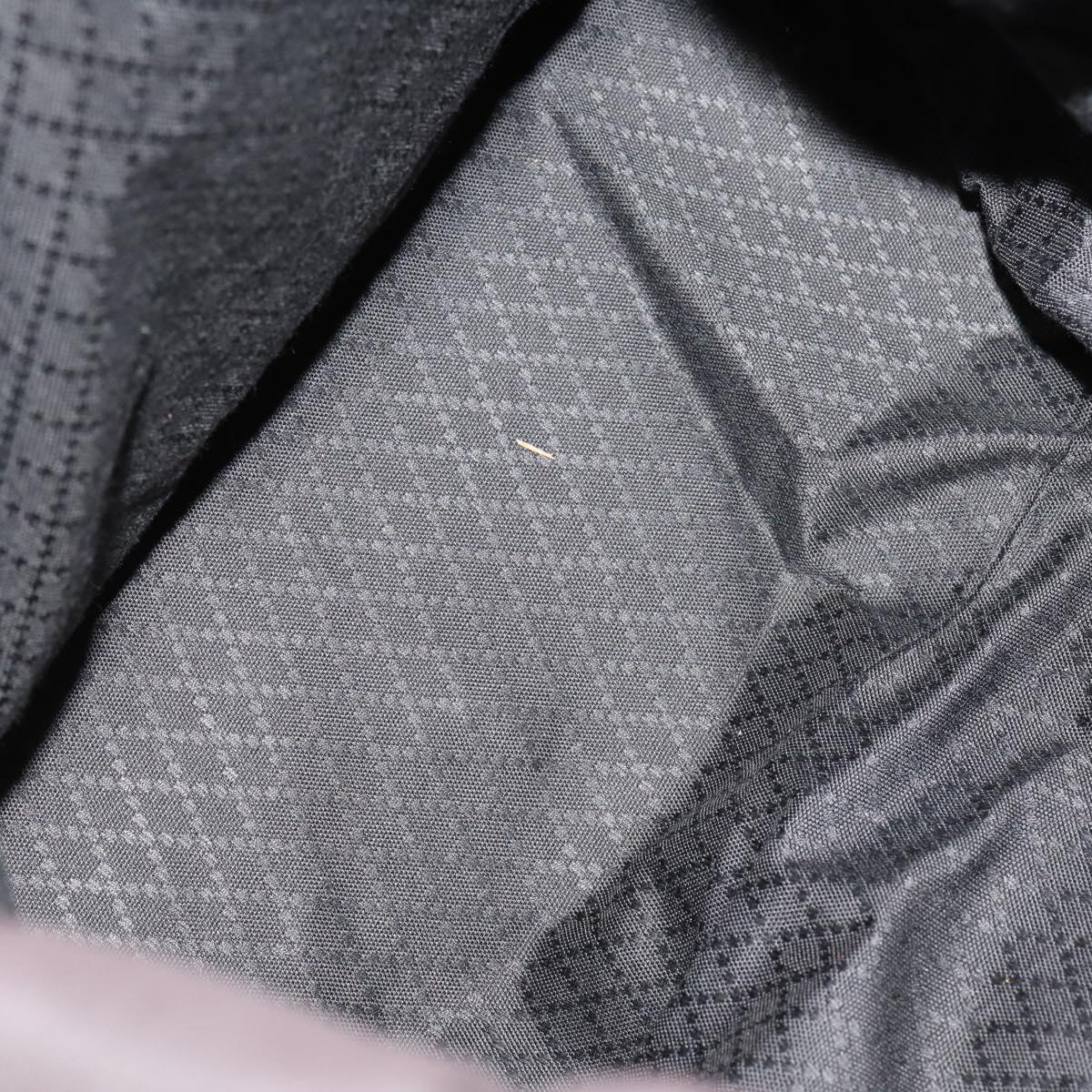 GUCCI Bamboo Hand Bag Nylon 2way Brown Silver 002 3754 0412 Auth ep11746