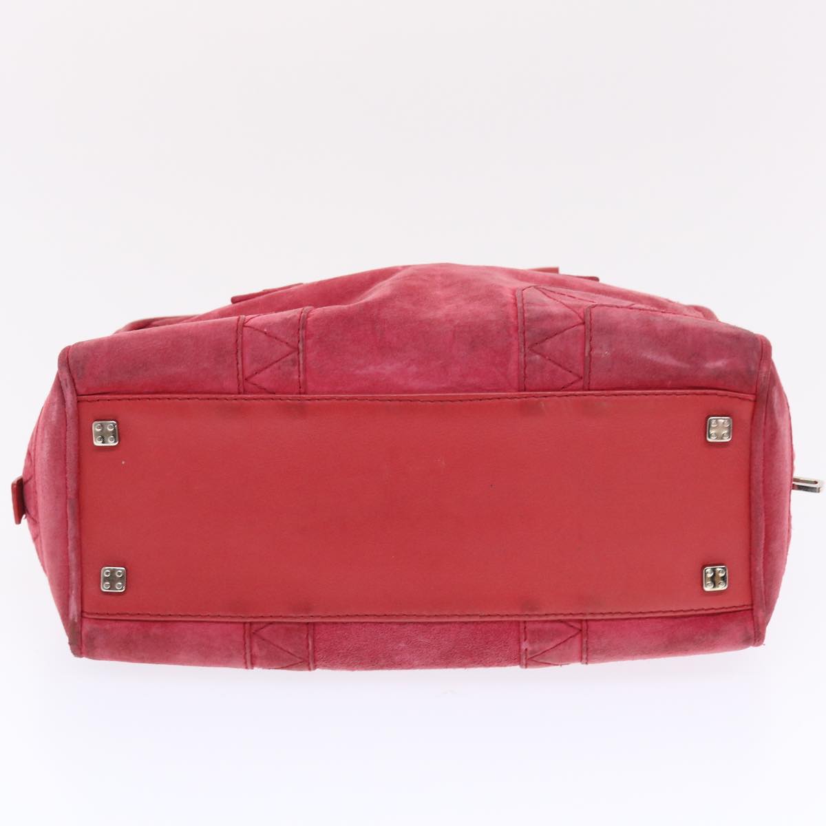 LOEWE Hand Bag Suede Red Auth ep1175