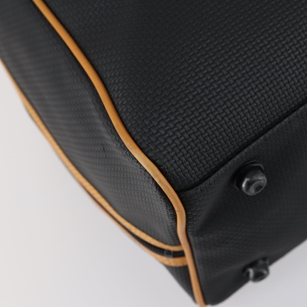 SAINT LAURENT Cassandra Boston Bag PVC Black Brown gold Auth ep11750